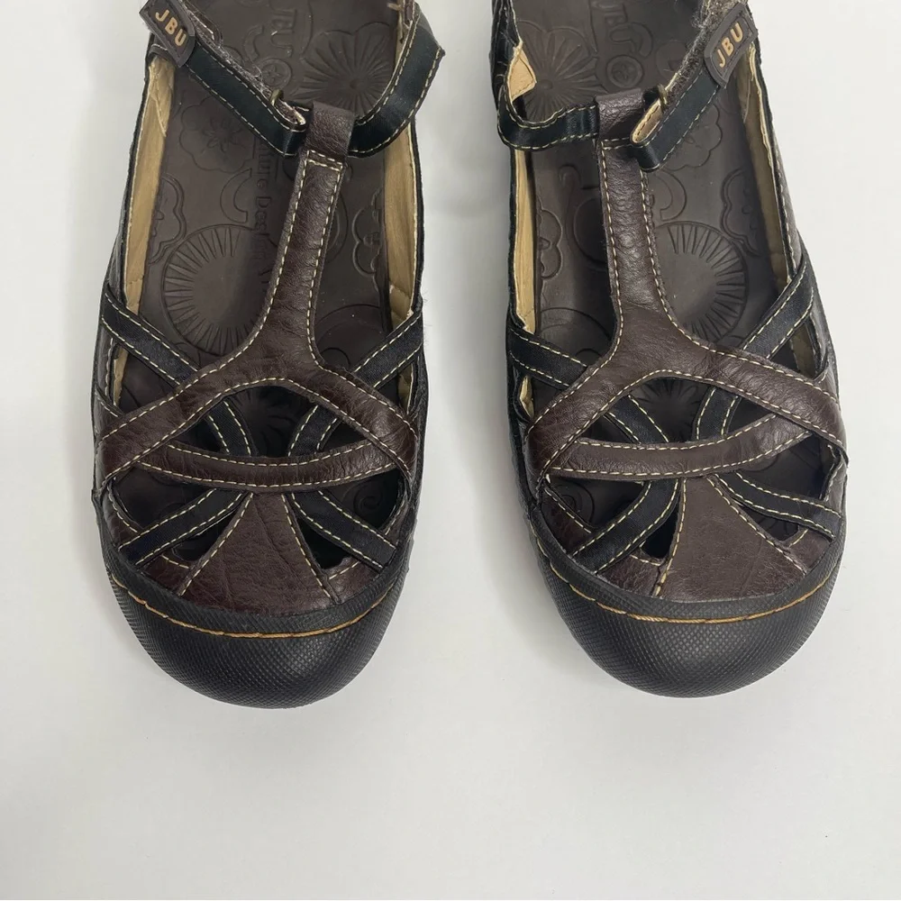 JBU by Jambu Brown Vegan Leather Mary Jane Walking Shoes Size 7 Fishermancore
